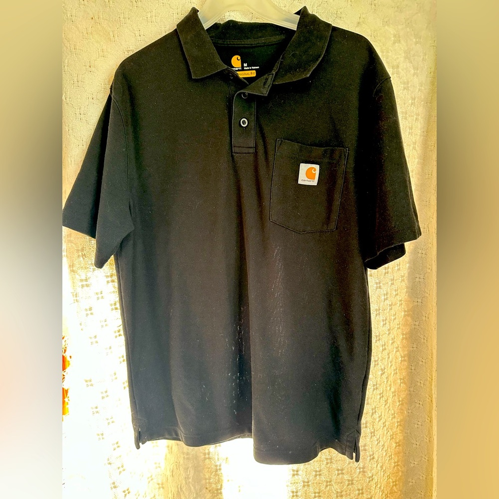 Men's black size medium Carhartt polo shirt in good condition